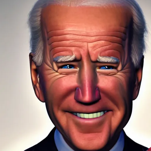 Image similar to joe biden on meth as seen in award winning animated pixar movie 4k octane render