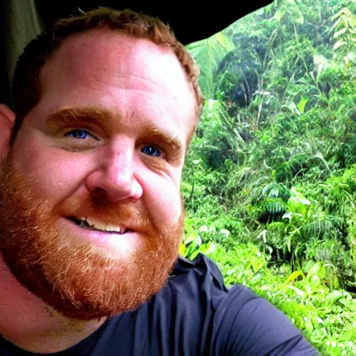 Prompt: josh gates exploring the amazon jungle, realistic, detailed