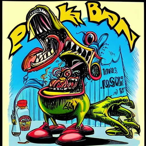 Prompt: artwork by Rat Fink, Ed 'big daddy' Roth