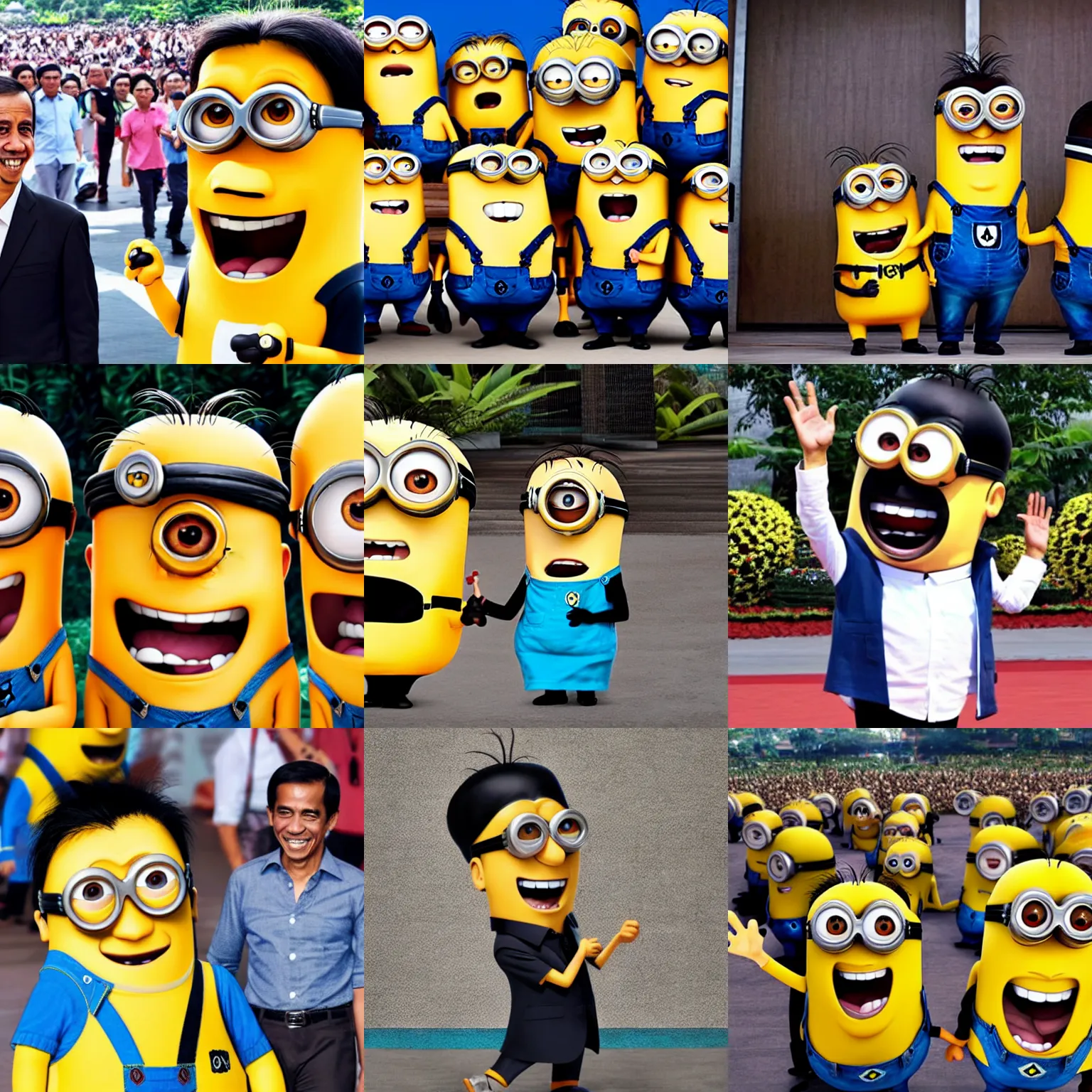 Prompt: jokowi as a minion from despicable me