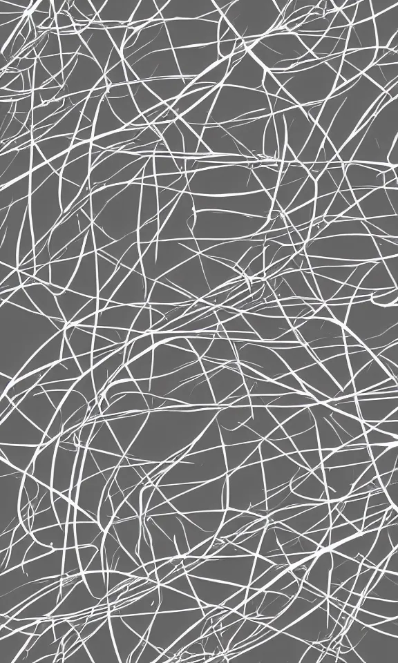 Prompt: many intertwined metallic branches, minimalist grayscale 2d vector art, hd phone wallpaper, trending on behance