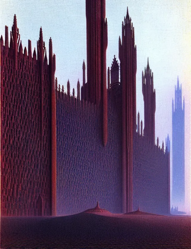 Image similar to close shot of a giant immense squared crematorium gothic architecture advanced technology scifi architectural structure desert planet, bruce pennington,