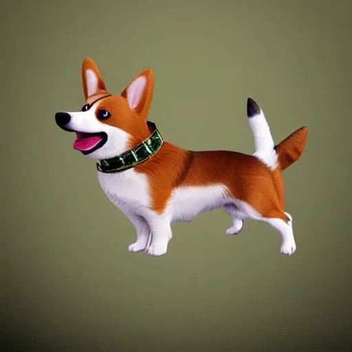 Image similar to corgi operating a helicopter flying over the Eiffel Tower, cute, realistic, happy, smiling