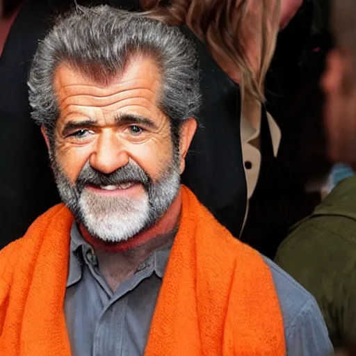 Prompt: Mel Gibson disguised as a carrot