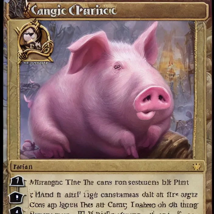 Image similar to magic the gathering pig card