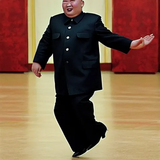 Image similar to king jong un dancing while crying