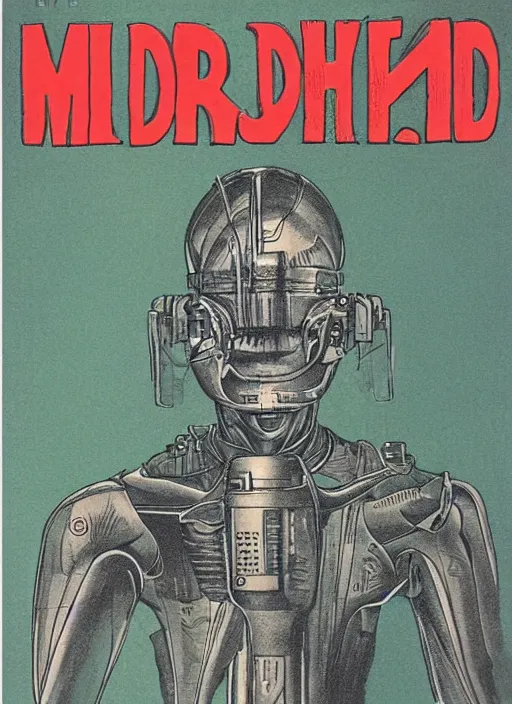 Image similar to cover art depicting an android by joseph michael lisner, masterpiece ink illustration,