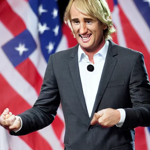 Prompt: owen wilson as Donald Trump