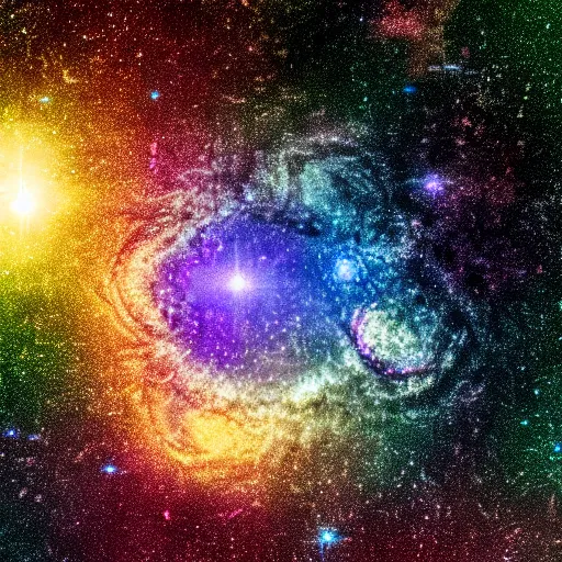 Image similar to Photorealistic galaxy in the shape of a hand, taken through a telescope, universe, 4K, 8K, HDR