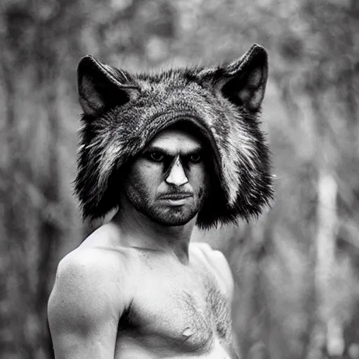 Prompt: a ((warewolf)) man