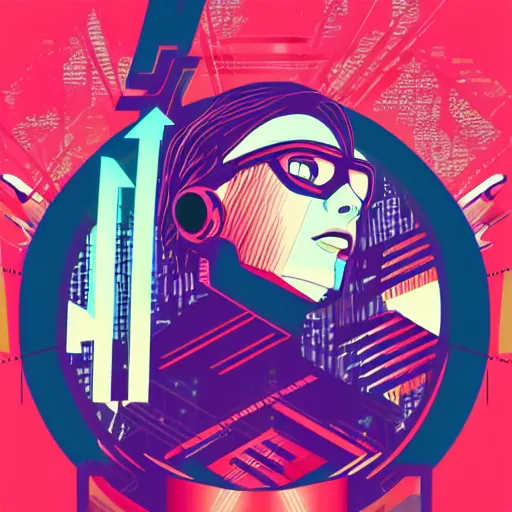 Image similar to the slings and arrows of outrageous fortunevector graphics, cyberpunk, portrait