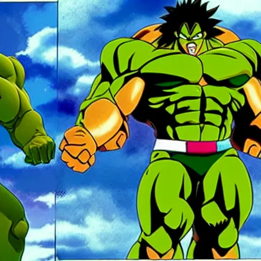 Image similar to broly and hulk