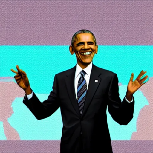 Prompt: Obama as Hatsune Miku, smiling