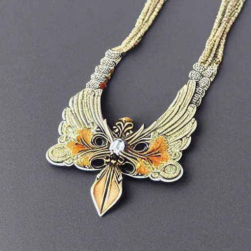 Image similar to seraphim necklace artnouveau style