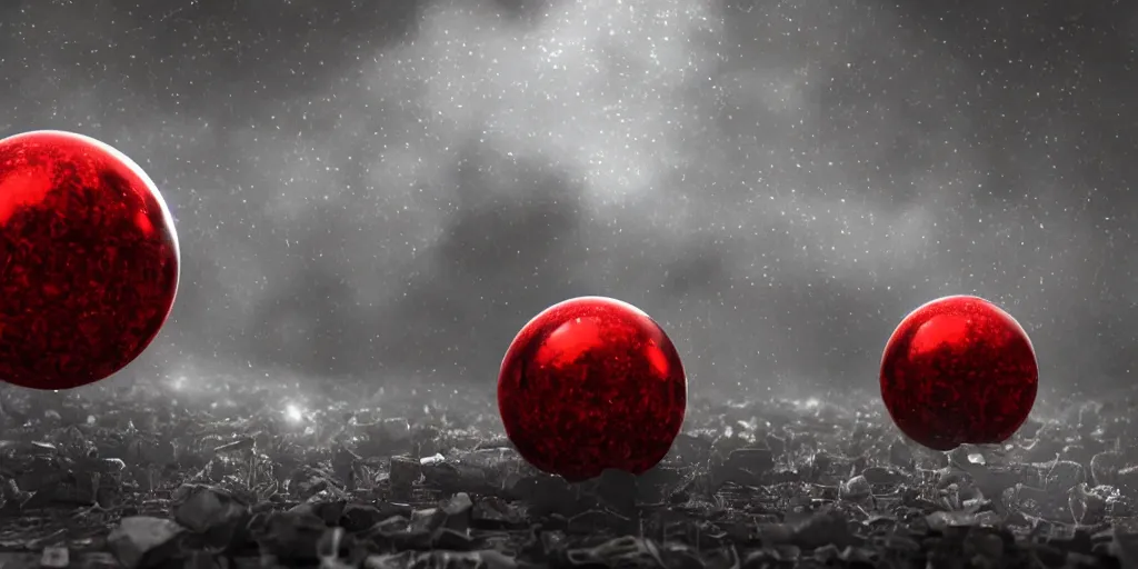 Image similar to spooky tiny red ball, realistic 4 k octane beautifully detailed render, 4 k post - processing, highly detailed, intricate complexity, epic composition, magical atmosphere, cinematic lighting, masterpiece, ultra hd