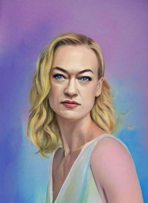 Image similar to yvonne strahovski by agnesc ecile pastel light colours nk drips autumn lights