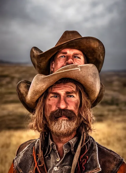 Prompt: closeup portrait of desperate dan (cowboy), zeiss lens, detailed, symmetrical, centered, fashion photoshoot, by Annie Leibovitz and Steve McCurry, David Lazar, Jimmy Nelsson, Breathtaking, 8k resolution, extremely detailed, beautiful, establishing shot, artistic, hyperrealistic, beautiful face, octane render