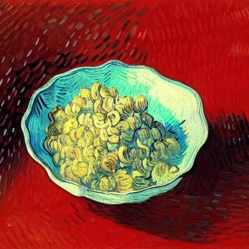 Image similar to a bowl of cereal by vincent van gogh, digital art, trending on artstation