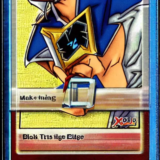 Prompt: blank yu-gi-oh trading card