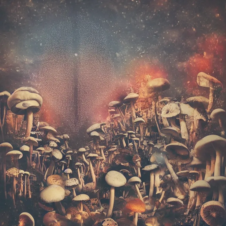 Image similar to double exposure of dally life, symbols of live, explosion, love is the most relevant theme, love is infinity, love is begin of all, 8 k resolution, artistic mode, artistic, trending on instagram, long exposure, love art, serious, fantasy and dreams vibes, mushrooms style and macro style