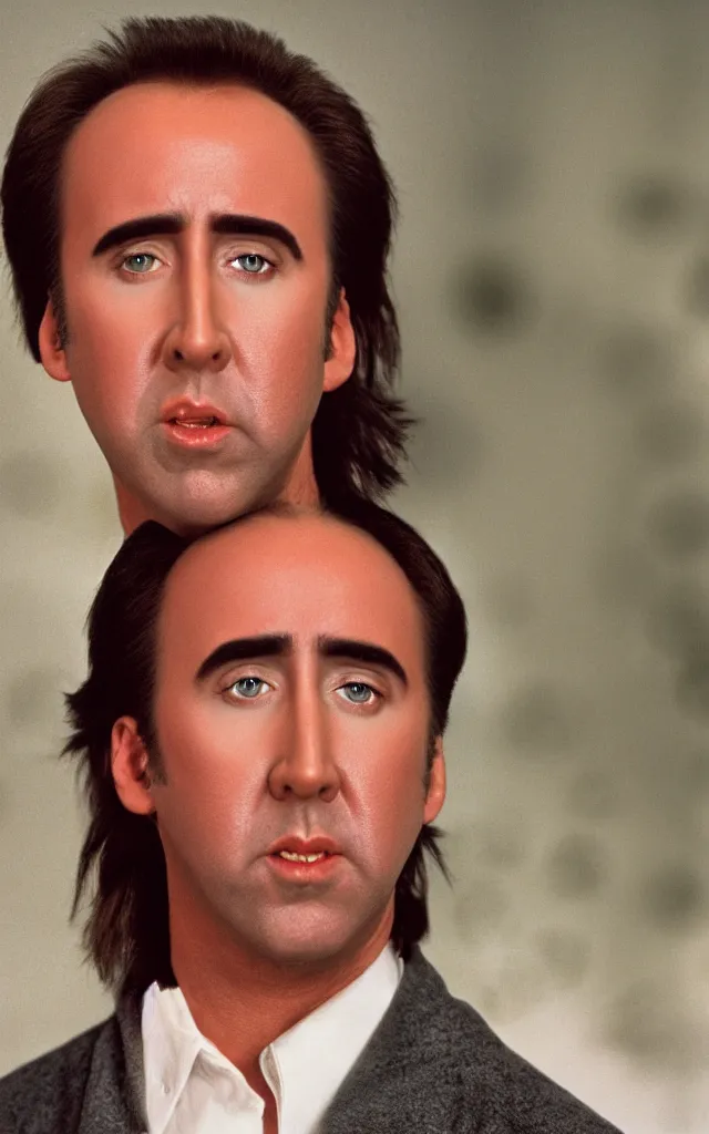 Image similar to full body photograph of nicolas cage in 1 9 8 9 young handsome thin face detail hd 8 k