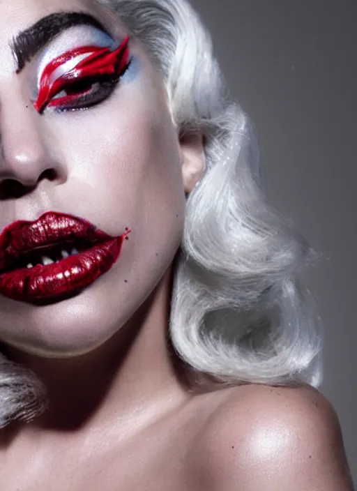 Image similar to lady gaga by nick knight, born this way, born this way album, red weapon 8 k s 3 5, cooke anamorphic / i lenses, highly detailed, cinematic lighting