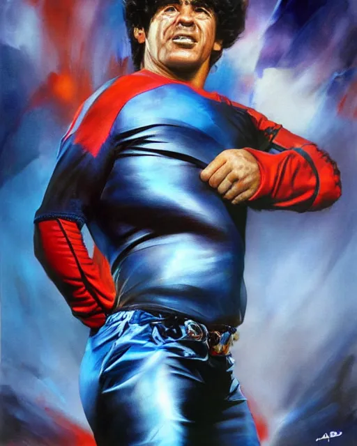 Image similar to diego armando maradona by peter andrew jones, by julie bell, by mark brooks, hd, hyper detailed, 4 k