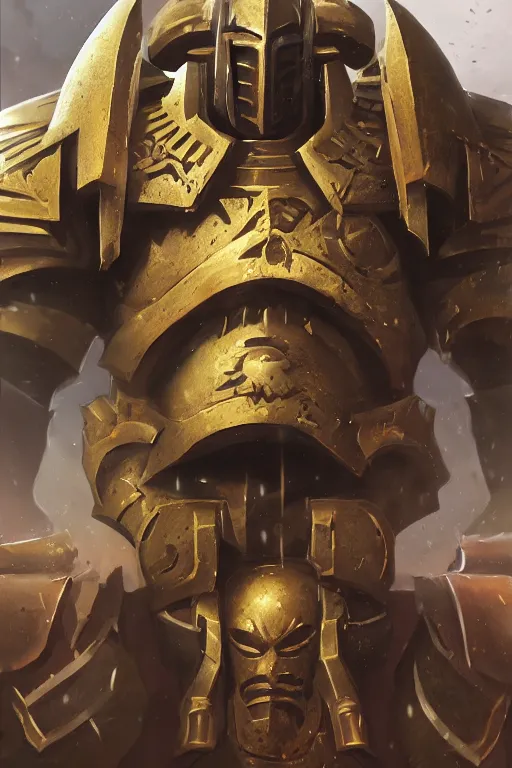 Image similar to armor portrait heros warhammer 4 0 k horus heresy fanart - the primarchs emperor by johannes helgeson animated with vfx concept artist & illustrator global illumination ray tracing hdr fanart arstation zbrush central hardmesh 8 k octane renderer comics stylized