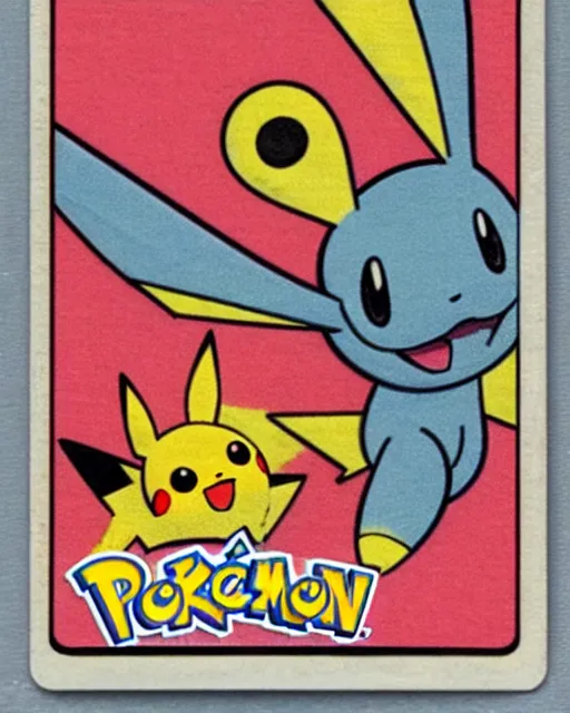 Image similar to a pokemon card from the 1 9 6 0 s