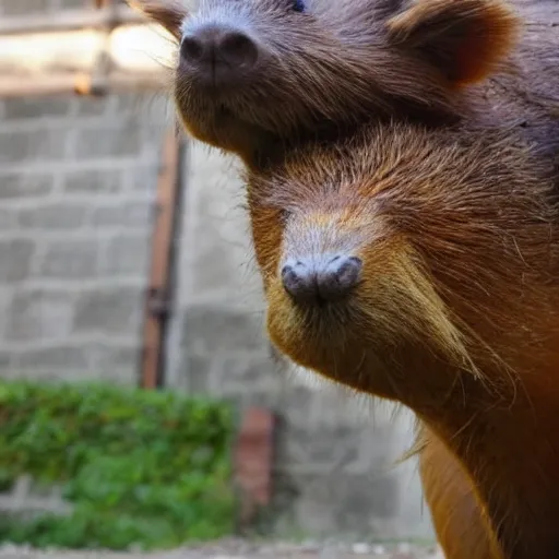 Image similar to a steampunk capybara, detailed