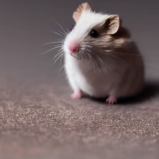 Image similar to a very tiny dwarf hamster : : eating and consuming a minuscule and tiny screaming little child like zeus from goya, realistic, depth of field, bokeh blur, studio lighting, detailed, 4 k ultra hd