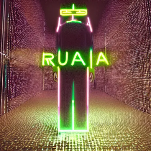 Image similar to a human made out of rain, glowing neon, rendered in octane, unreal engine, highly detailed, realistic, beautiful