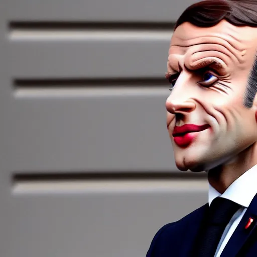 Image similar to Emmanuel Macron clown makeup