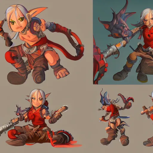 Image similar to character of breath of fire 4 by the artist Alessandro pizzi . Rendering the full body . Sharp focus, full of details, by utsurowazaru mono and Jason Nguyen , matte painting ,concept art, trending on artstation and cell shading