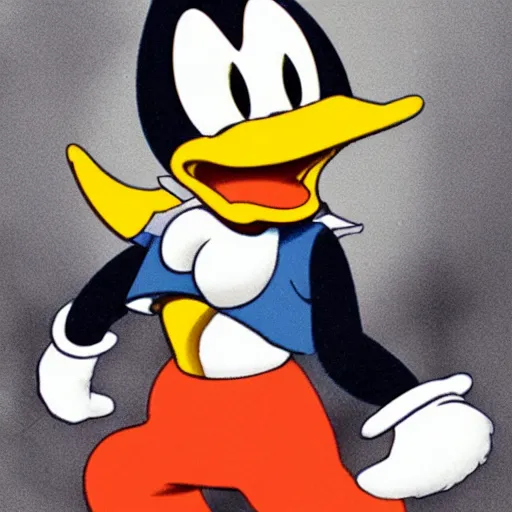 Prompt: scary dark donald duck creepypasta