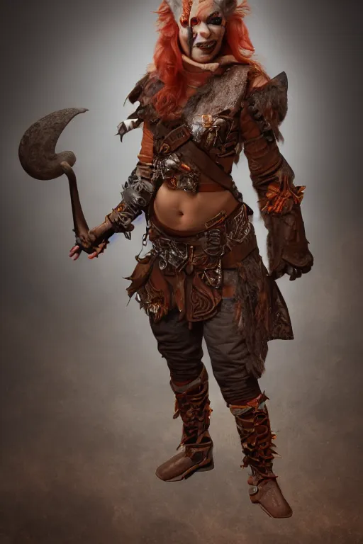 Image similar to a female DND hobgoblin, high resolution film still, 8k, HDR colors, cosplay, studio lighting