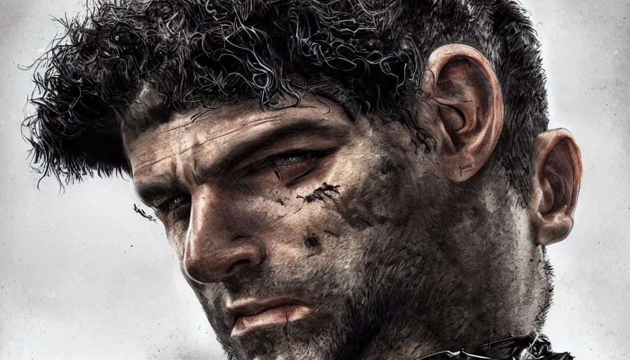 Prompt: Joe Bernthal is Mad Max, hyperdetailed, artstation, cgsociety, 8k