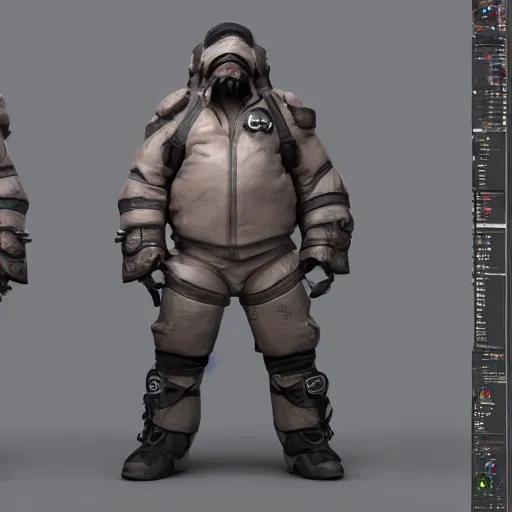 Image similar to 3D render of crewmate from Among Us, octane render, unreal engine 5,