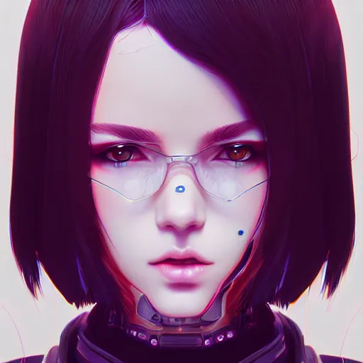 Image similar to a portrait of a beautiful cyberpunk girl, art by ilya kuvshinov and wlop and artgerm and josan gonzalez, digital art, highly detailed, intricate, sharp focus, trending on artstation hq, deviantart, pinterest, unreal engine 5, 4 k uhd image