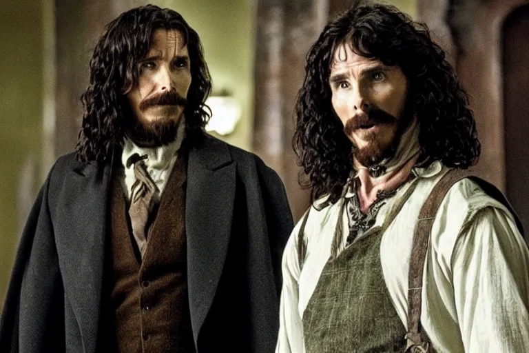 Image similar to film still Christian Bale as Sirius Black in Harry Potter movie