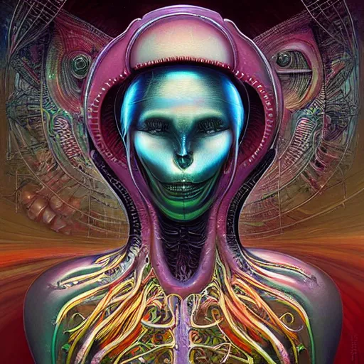 Image similar to cosmic fractal giger biopunk alien, pixar style, by tristan eaton stanley artgerm and tom bagshaw.