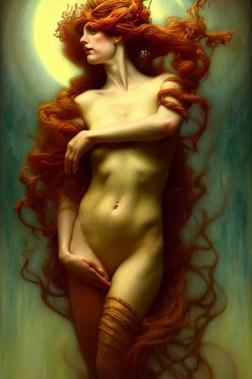 Prompt: complex dynamical systems infected by night by tom bagshaw in the style of a modern gaston bussiere, alphonse muca, victor horta, steichen. anatomically correct. extremely lush detail. masterpiece. melancholic scene infected by night. perfect composition and lighting. sharp focus. high contrast lush surrealistic photorealism.