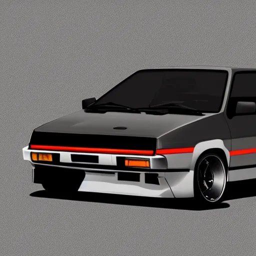 Image similar to Toyota Corolla AE86 as designed by Lamborghini, photorealistic, 4k, ultra hd, concept art, highly detailed, digital illustration, trending on artstation, award-winning, 5 stars