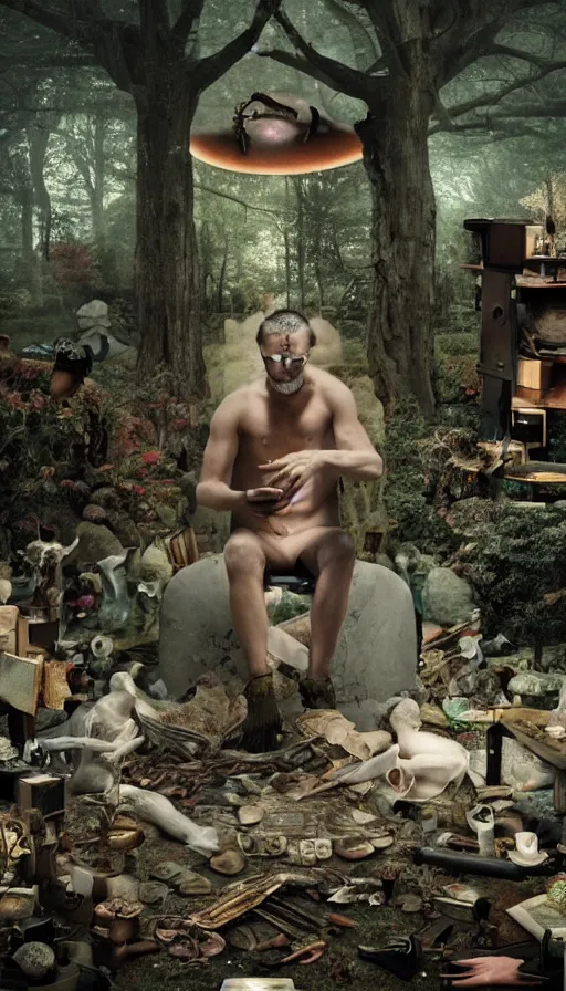 Prompt: portrait of a digital shaman, by gregory crewdson