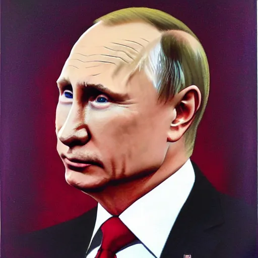 Image similar to portrait of donald trump or vladimir putin by greg ruthkowski