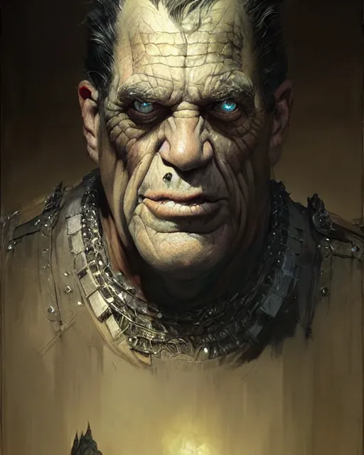 Prompt: portrait of lon chaney jr woldman universal pictures, fantasy character portrait, ultra realistic, concept art, intricate details, highly detailed by greg rutkowski, gaston bussiere, craig mullins, simon bisley