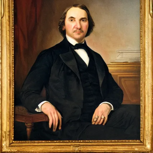 Image similar to official portrait of United States President Morgan Wallen, 1865, Oil on Canvas