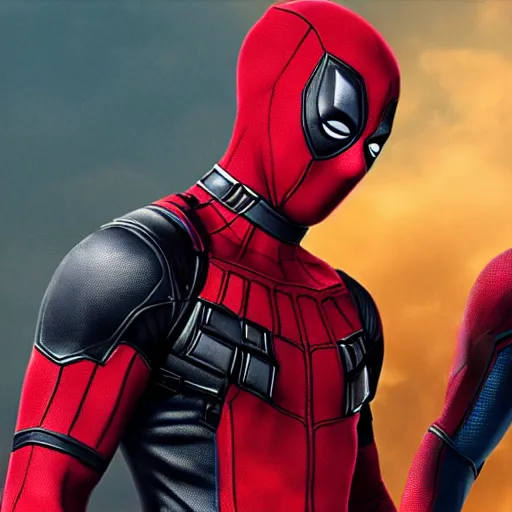 Image similar to Deadpool and Spider-Man together 4K quality