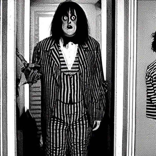 Image similar to Beetlejuice , film still from the movie The Shining