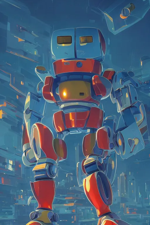 Image similar to metabots medabots medarotto medarot robot minimalist comics, behance hd by jesper ejsing, by rhads, makoto shinkai and lois van baarle, ilya kuvshinov, rossdraws global illumination ray tracing hdr radiating a glowing aura